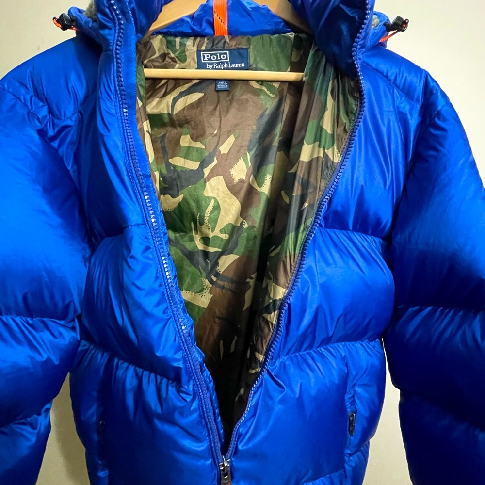 Polo by Ralph Lauren Blue Jacket with Camouflage Interior (750)